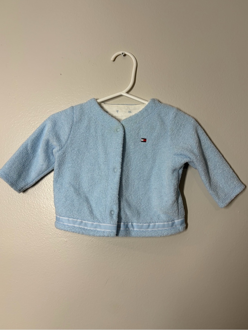Vintage Tommy Hilfiger Baby Blue Fleece Jacket size 3-6 months